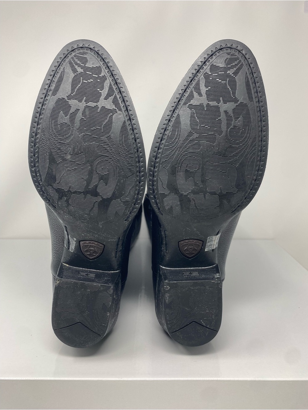 Ariat Sz 10B Black Embroidered Western Leather Heeled Boots - Picture 5 of 8